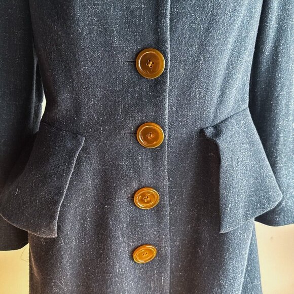 Vivienne Westwood Dust Blue Grey Lightweight Wool Blend Coat 46/M - Picture 6 of 13